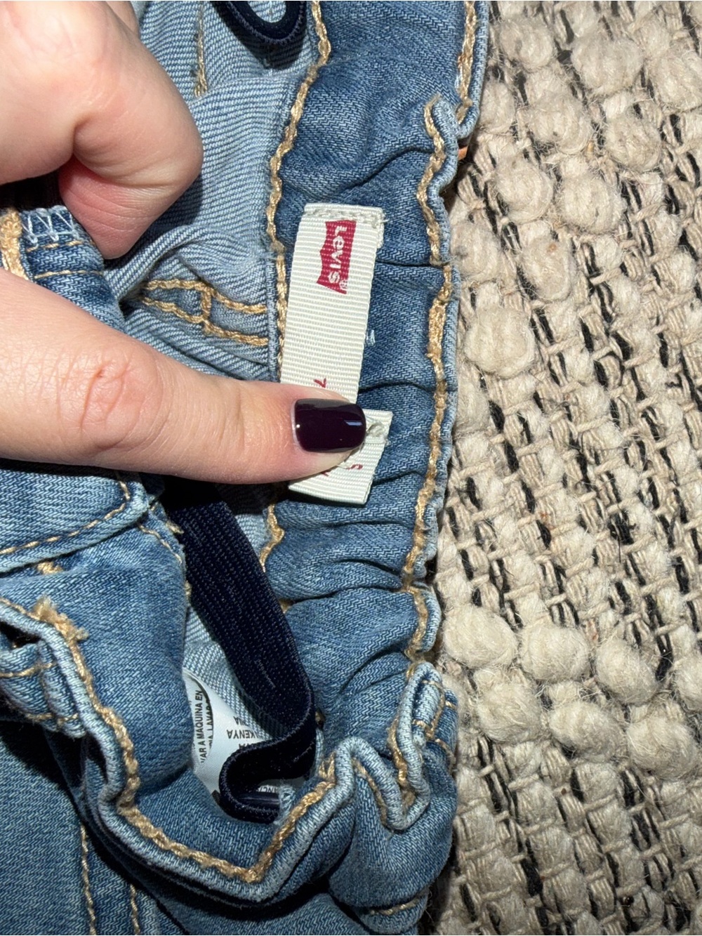 Levi's Girls Medium Blue Denim Jeggings with Elastic Waist